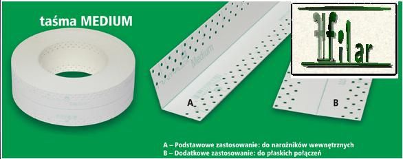 Taśma amerykańska MEDIUM 30 mb G-K zielona rogi !