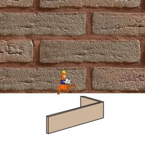 PŁYTKA KLINKIEROWA KĄTOWA RĘCZNIE FORMOWANA WF CAPRICE MONTREA - EXCLUSIEF ROOD  210x100x25/30x50 MM