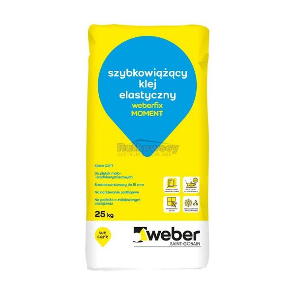 Zaprawa klejowa WEBER.fix moment 25 kg szybkowiążąca