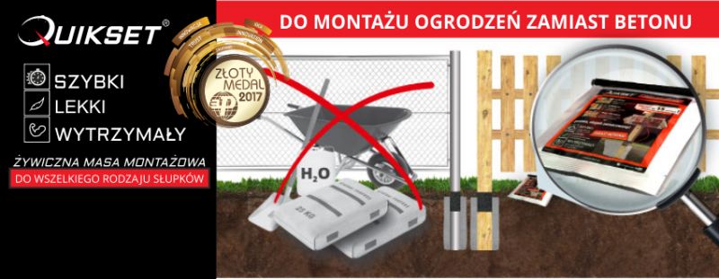 QUIKSET® 700 ml - masa żywiczna do mocowania w podłożu wszelkiego rodzaju słupków