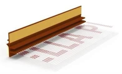 Listwa dylatacyjna do okien z siatką 3 m złoty dąb