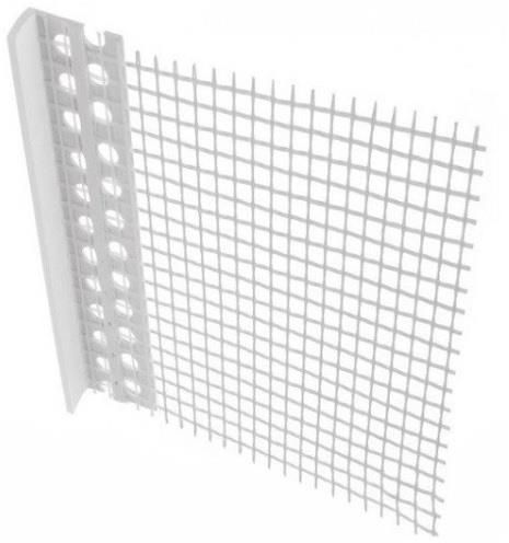 Listwa zakoŃczeniowa PCV z siatką BP22 2,5 m 3 mm
