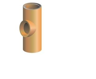 Ceramiczny trójnik spalinowy fi 200